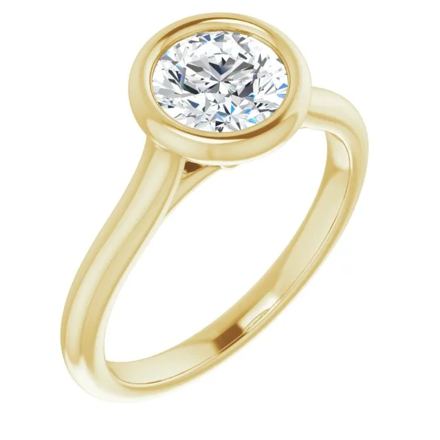 Luna Bezel Round Solitaire Engagement Ring