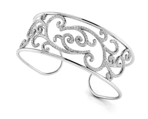 Luxurious Diamond Cuff Diamond  with 1.36 ct.(finished) 1mm