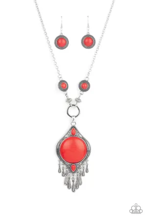 Majestic Mountaineer Red Paparazzi Necklace