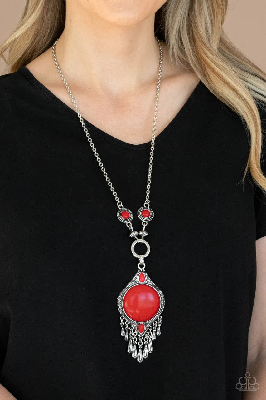 Majestic Mountaineer Red Paparazzi Necklace