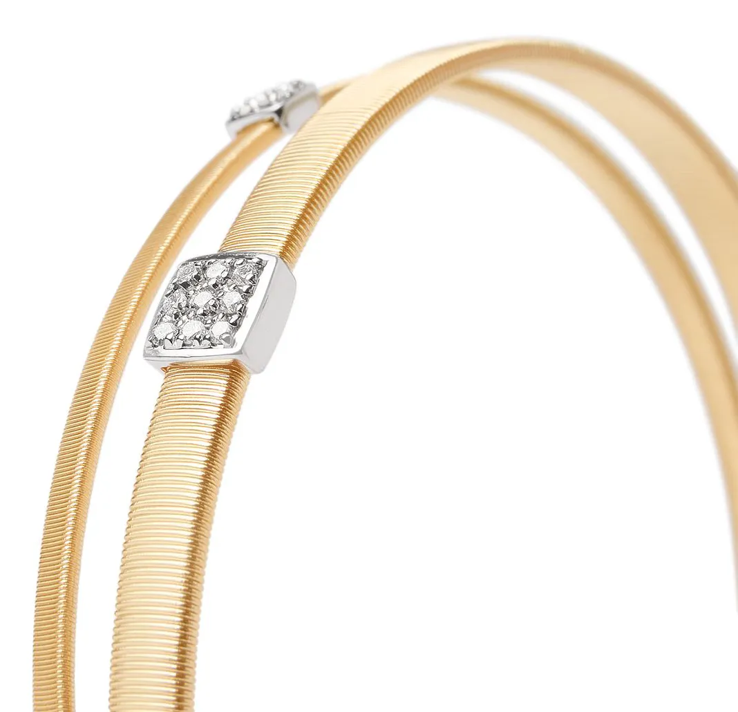 Marco Bicego Masai Mixed Metals 2 Strand Bracelet with Diamond Accents