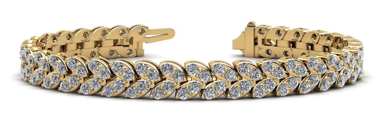 Marquise Illusion Diamond Tennis Diamond Bracelet with 8.16 ct.(finished) 2.5mm
