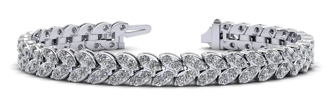 Marquise Illusion Diamond Tennis Diamond Bracelet with 8.16 ct.(finished) 2.5mm