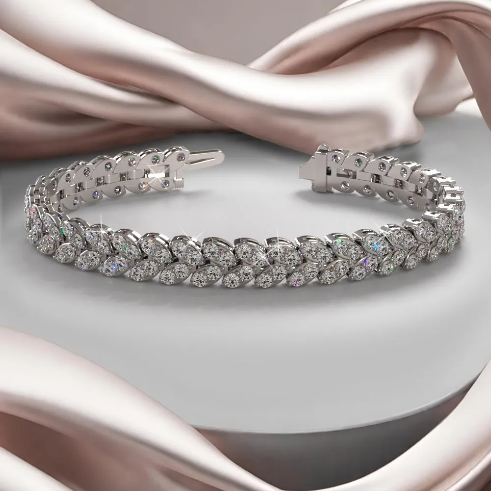 Marquise Illusion Diamond Tennis Diamond Bracelet with 8.16 ct.(finished) 2.5mm