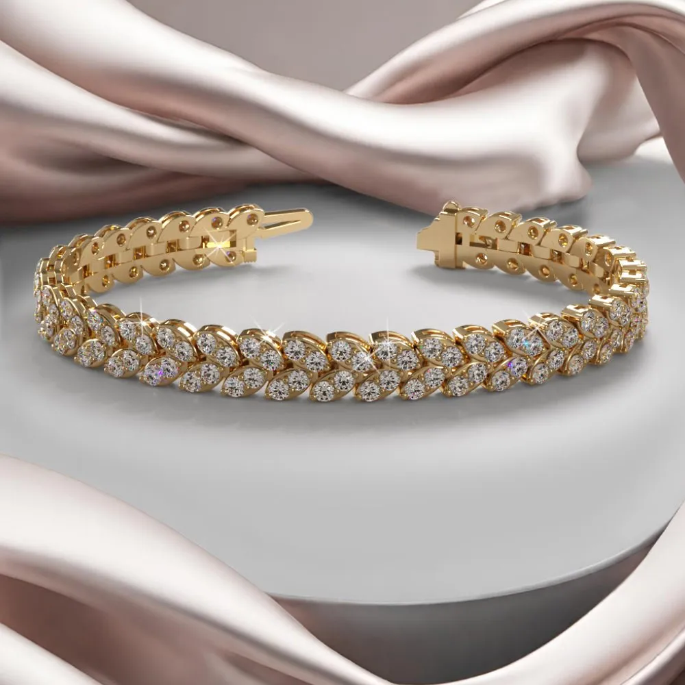 Marquise Illusion Diamond Tennis Diamond Bracelet with 8.16 ct.(finished) 2.5mm