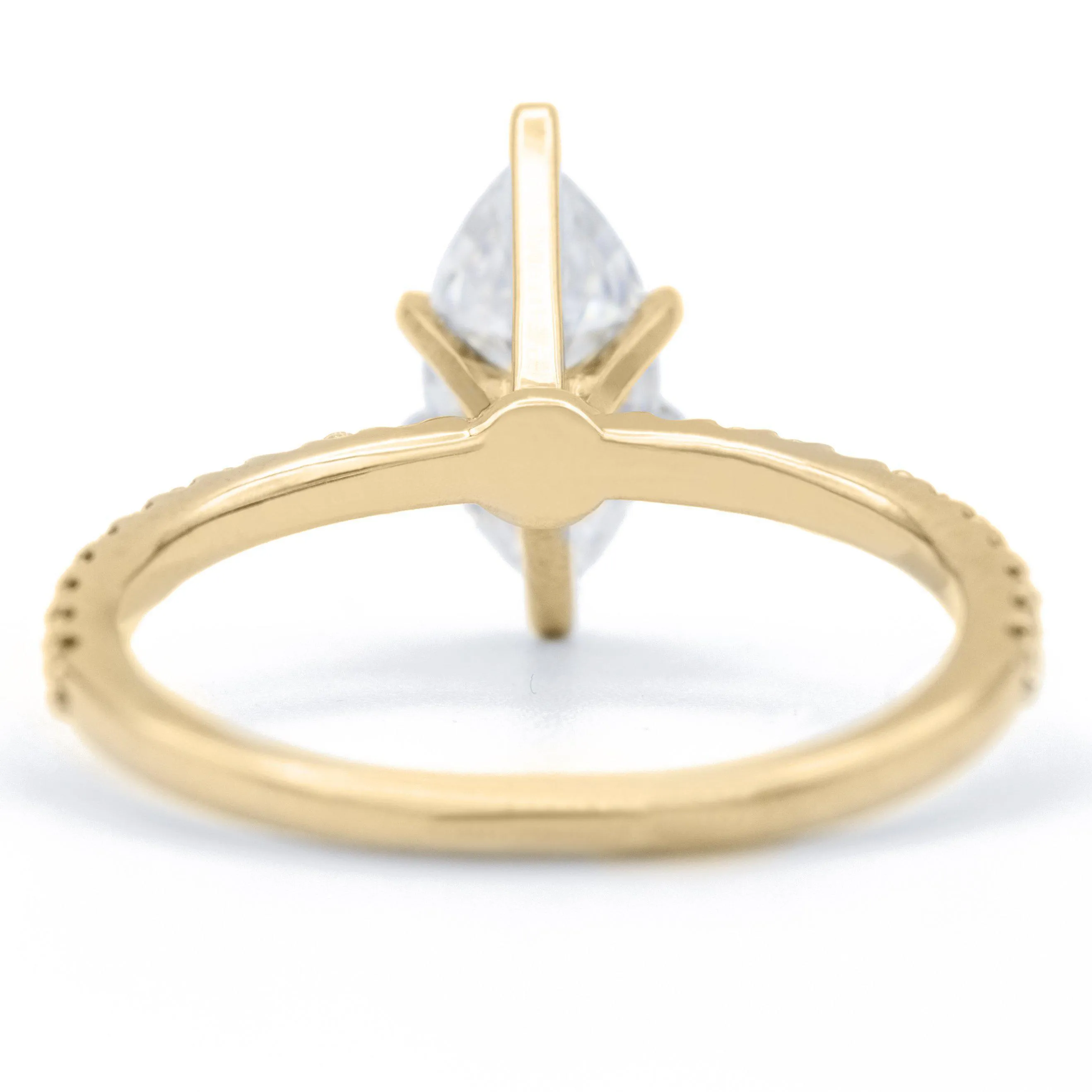 Marquise Moissanite 6 Prongs Diamond Accent Ice Solitaire Ring