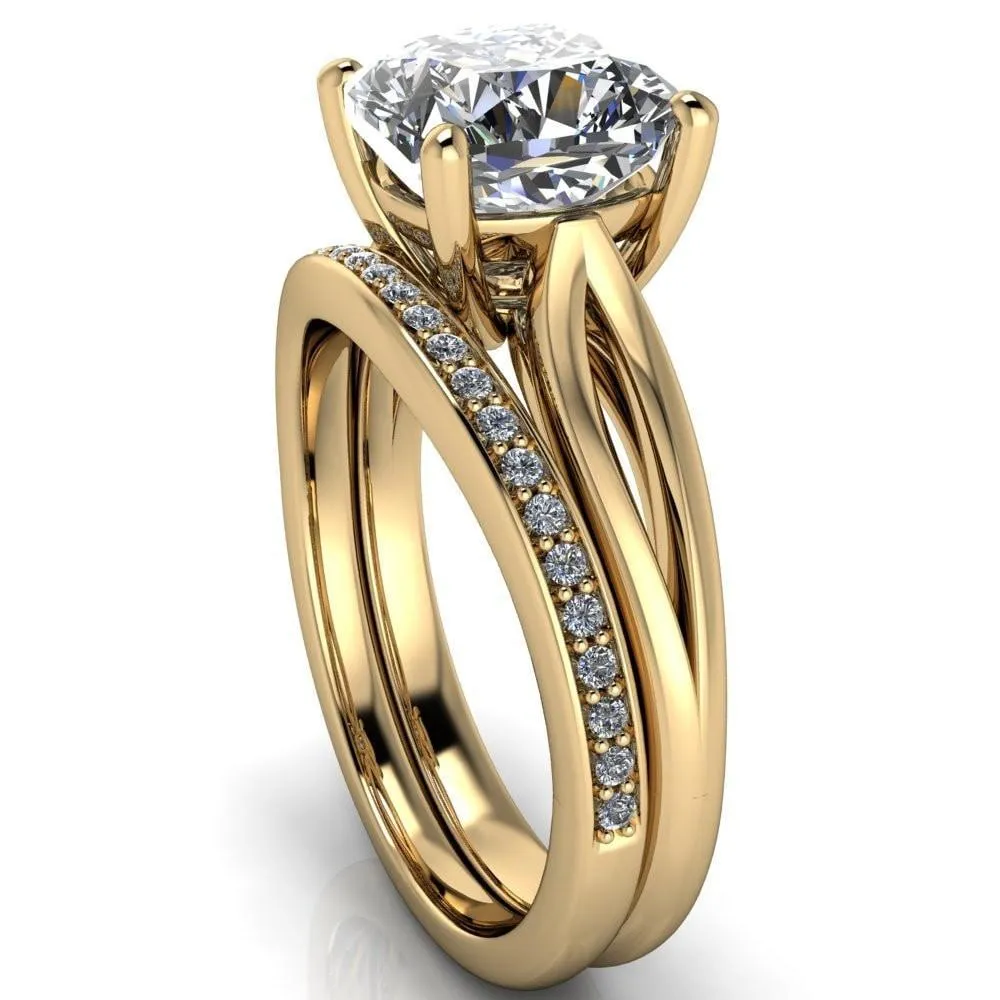 Maxwell Cushion Center Stone 4 Prong Split Shank Engagement Ring