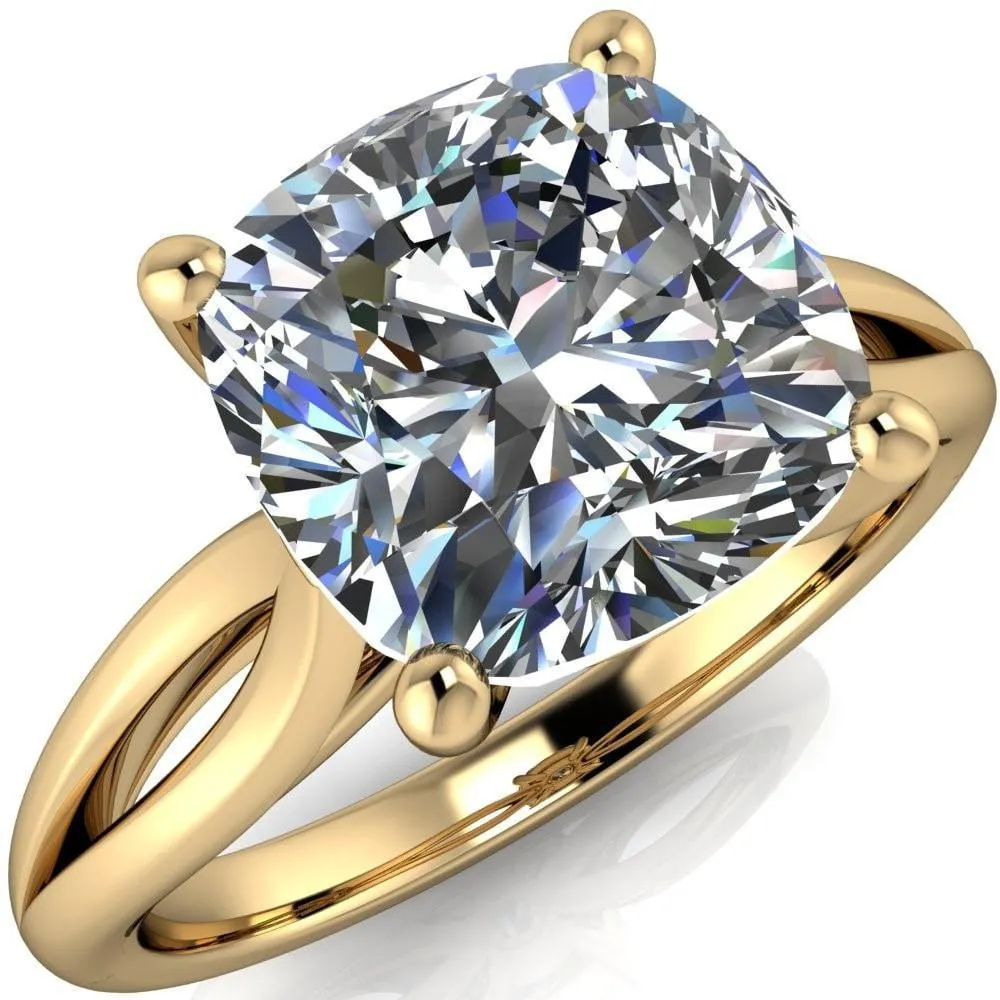 Maxwell Cushion Center Stone 4 Prong Split Shank Engagement Ring
