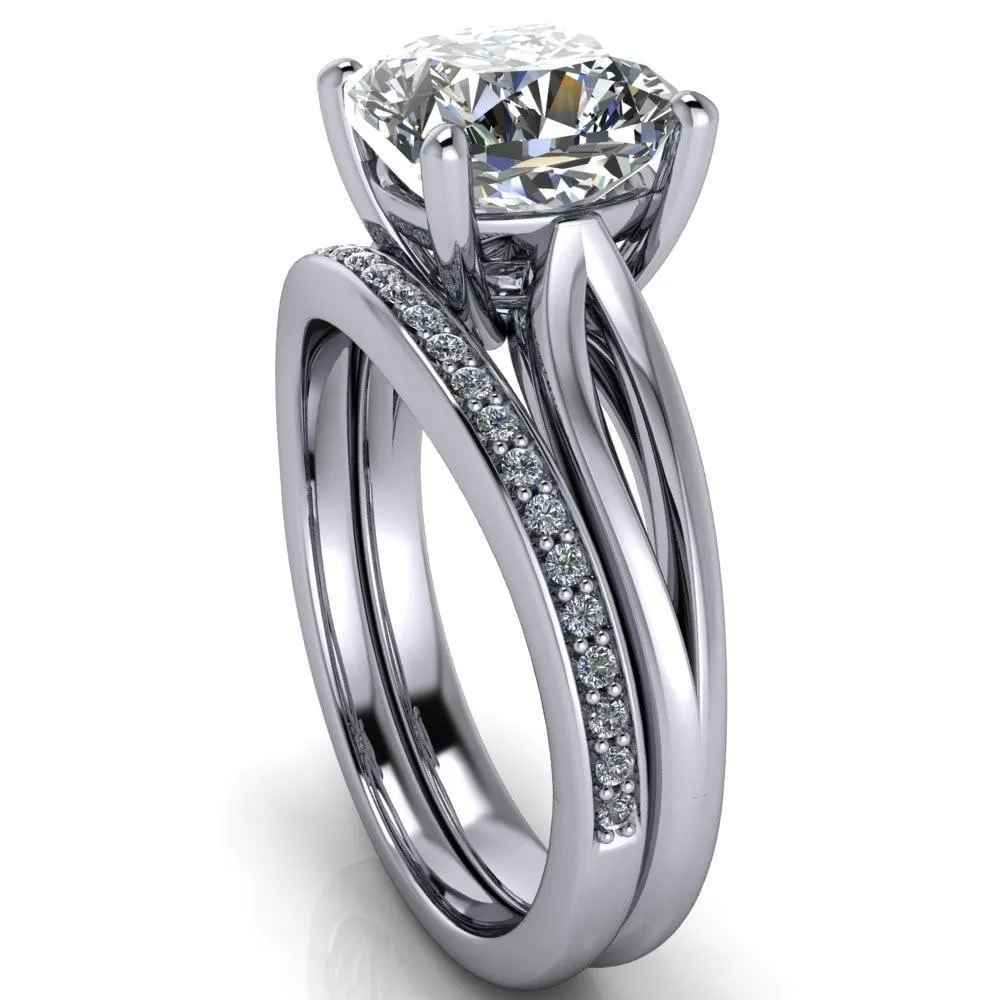 Maxwell Cushion Center Stone 4 Prong Split Shank Engagement Ring