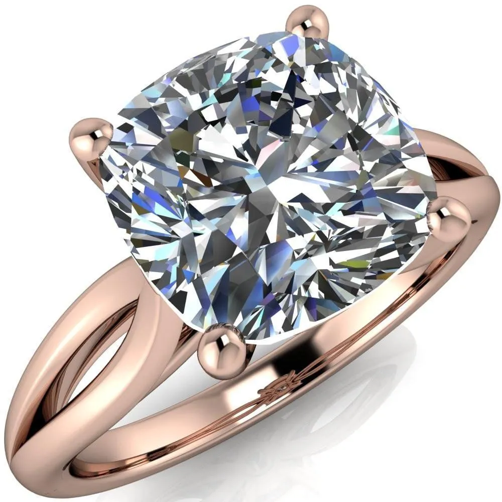 Maxwell Cushion Center Stone 4 Prong Split Shank Engagement Ring