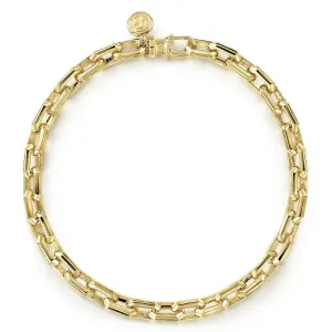Men's Gold Faceted Chain Bracelet