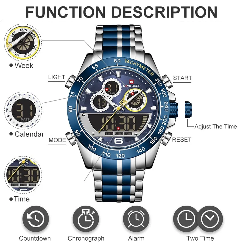Men's Stainless Steel Racer Watches