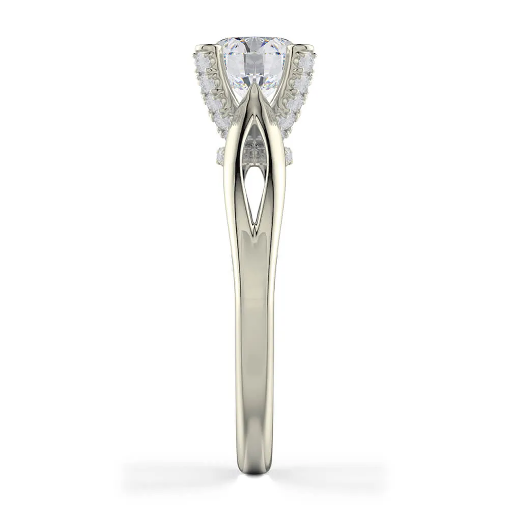 Michael M Amore Solitaire Split Shank Engagement Ring R521-1