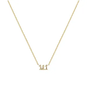 Micro Angel Number Necklace