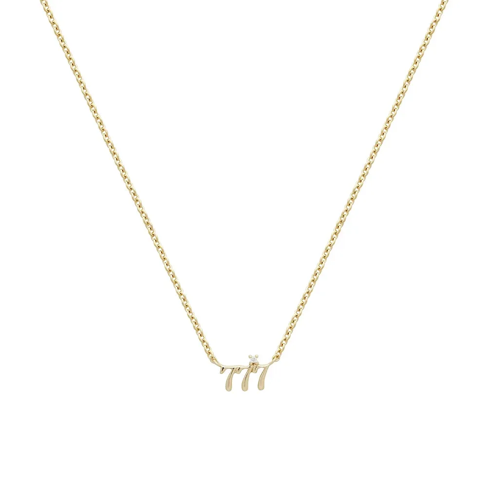 Micro Angel Number Necklace