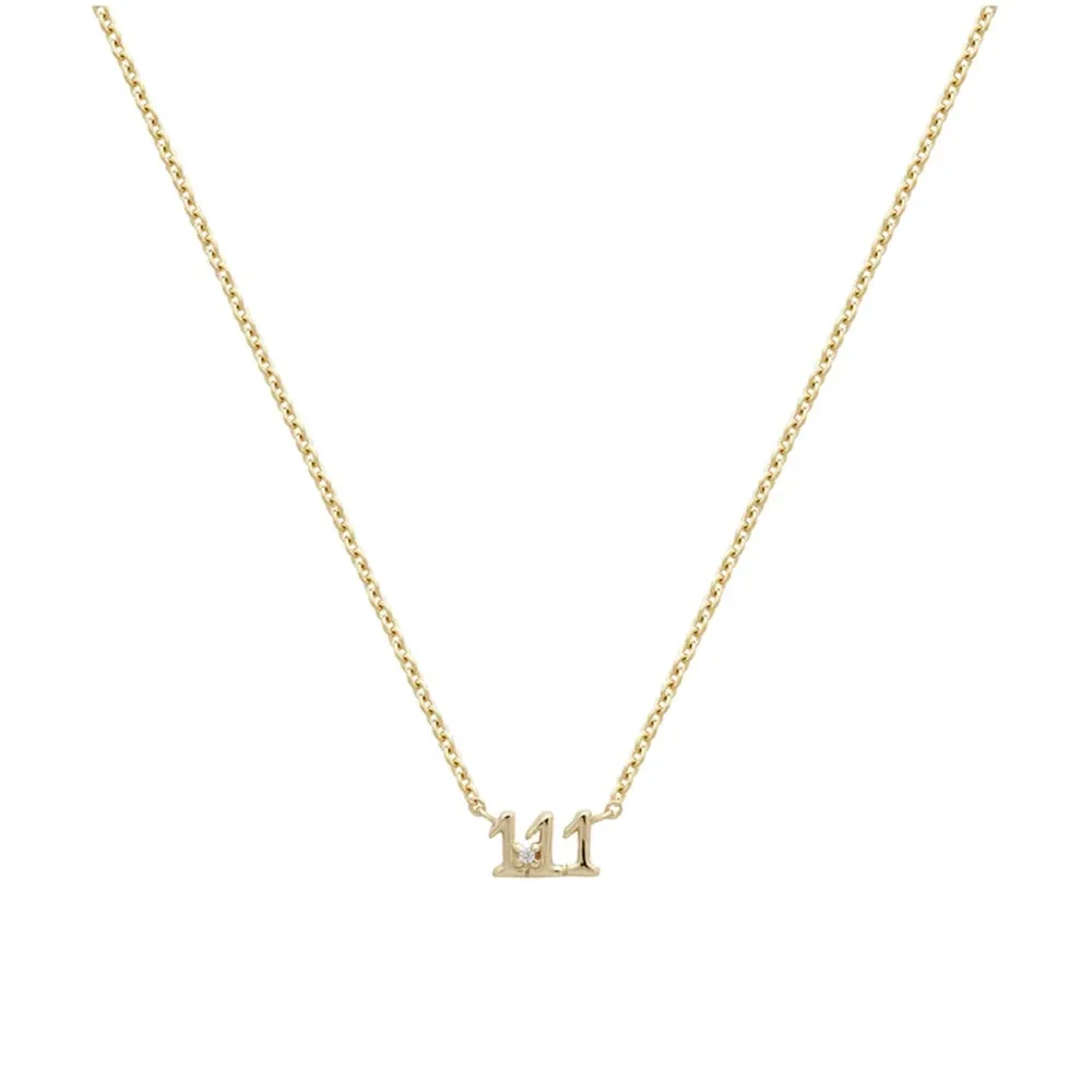 Micro Angel Number Necklace