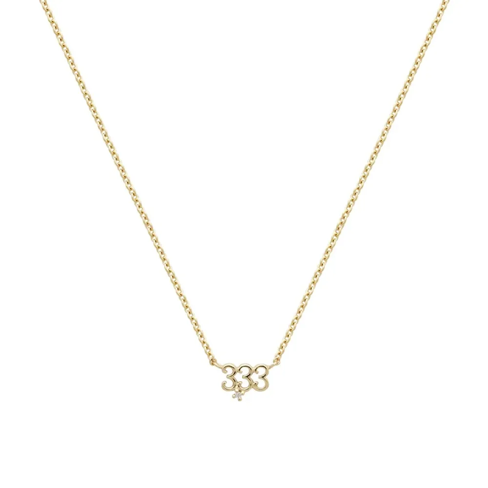 Micro Angel Number Necklace