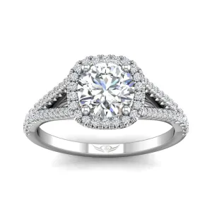 Micropave Halo Engagement Ring