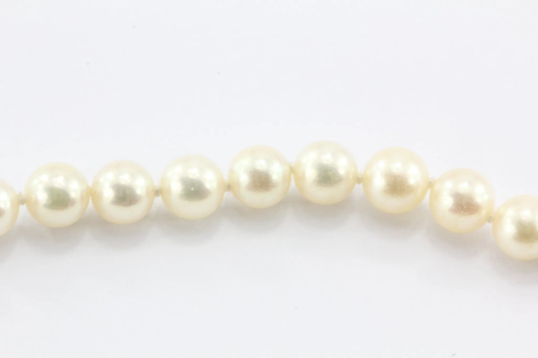 Mikimoto 18K Gold 6.3mm Princess Length Pearl Strand Necklace