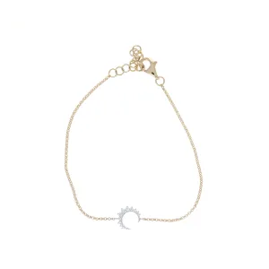 Mini Crescent Moon Chain Bracelet