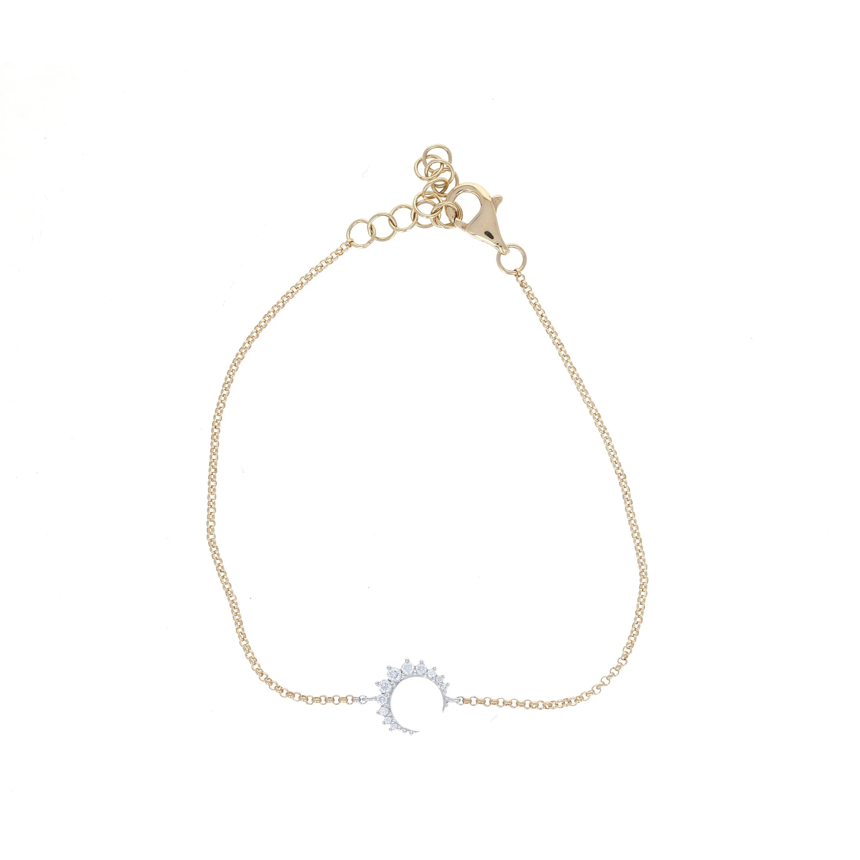 Mini Crescent Moon Chain Bracelet