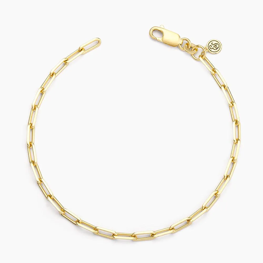 Mini Paper Clip Chain Bracelet