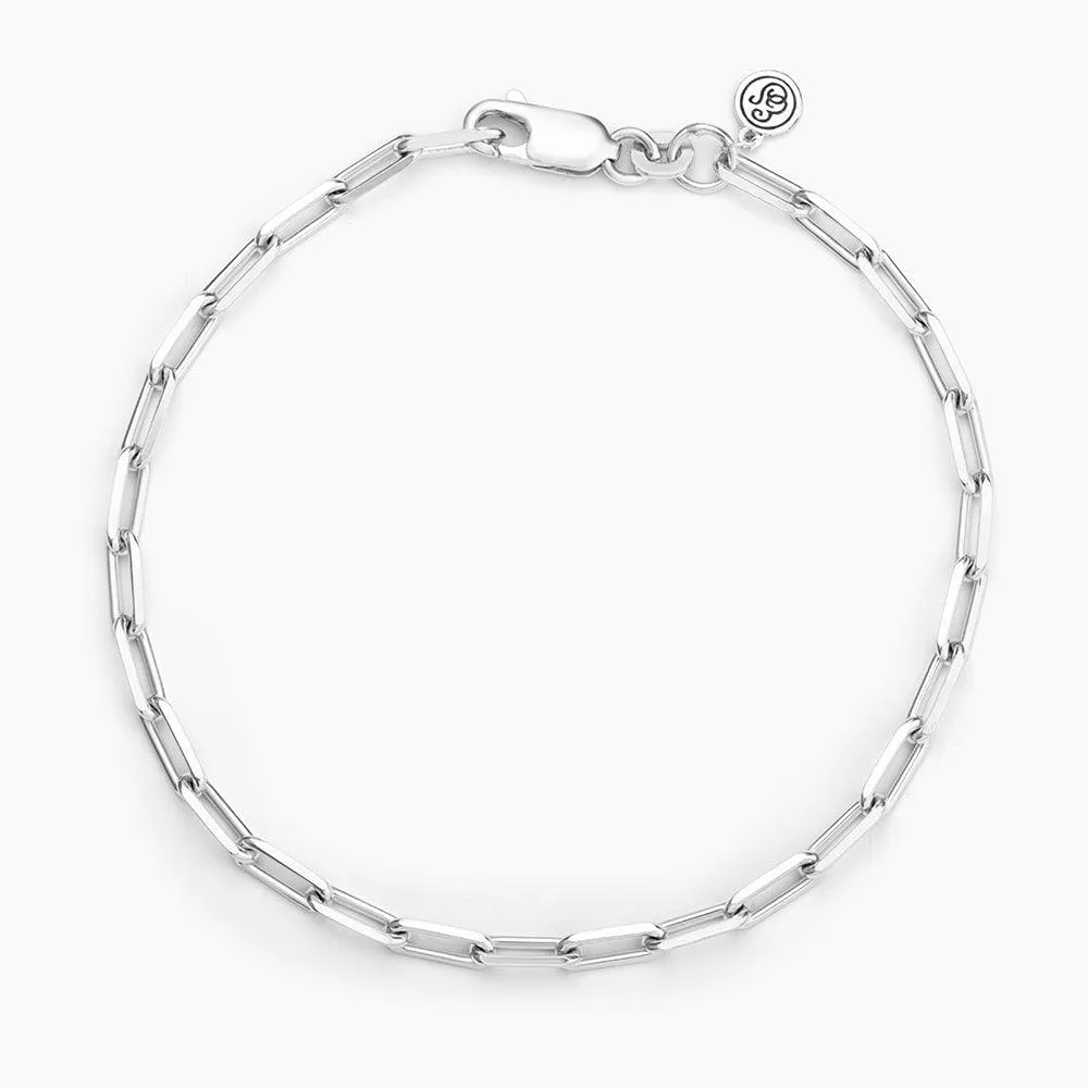 Mini Paper Clip Chain Bracelet