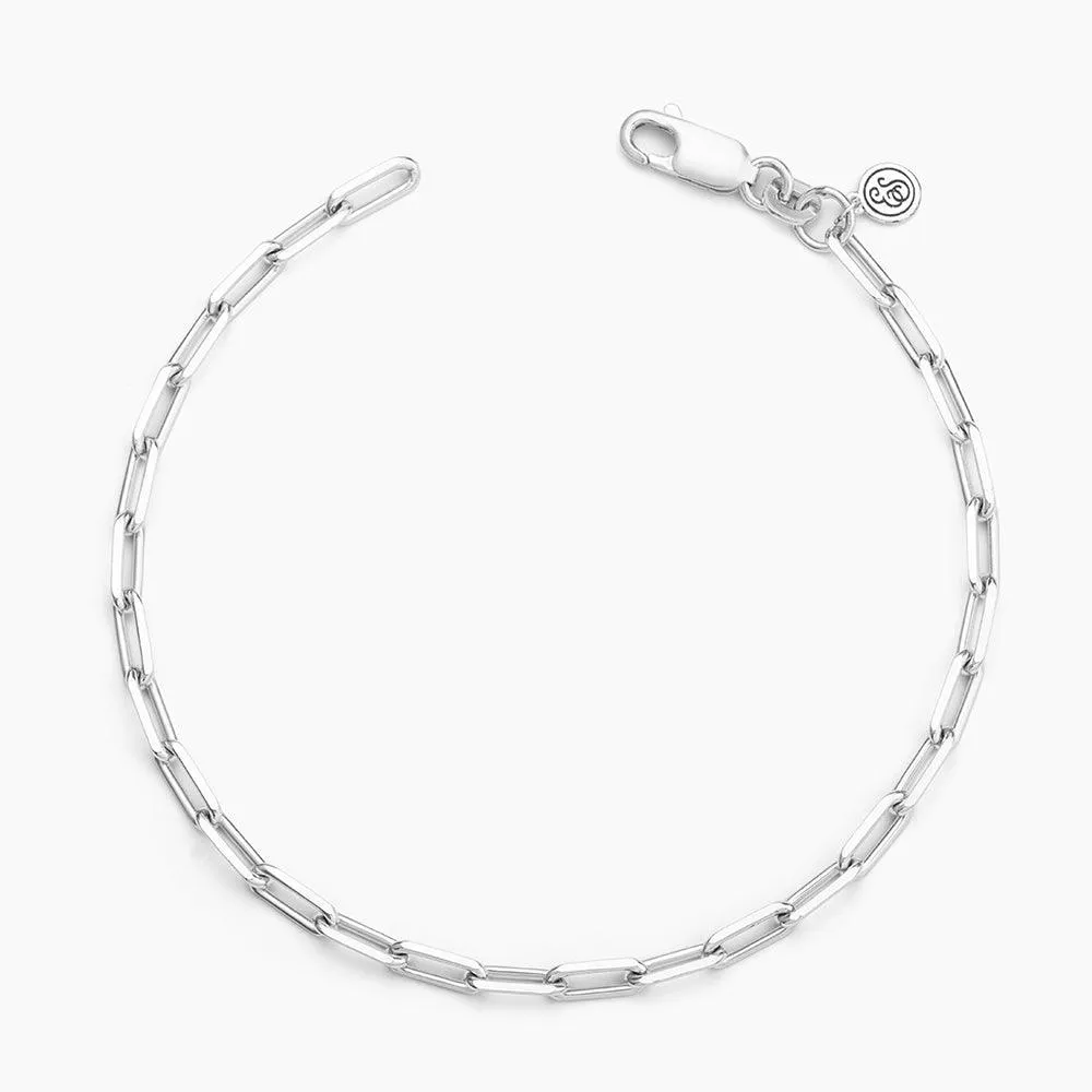 Mini Paper Clip Chain Bracelet