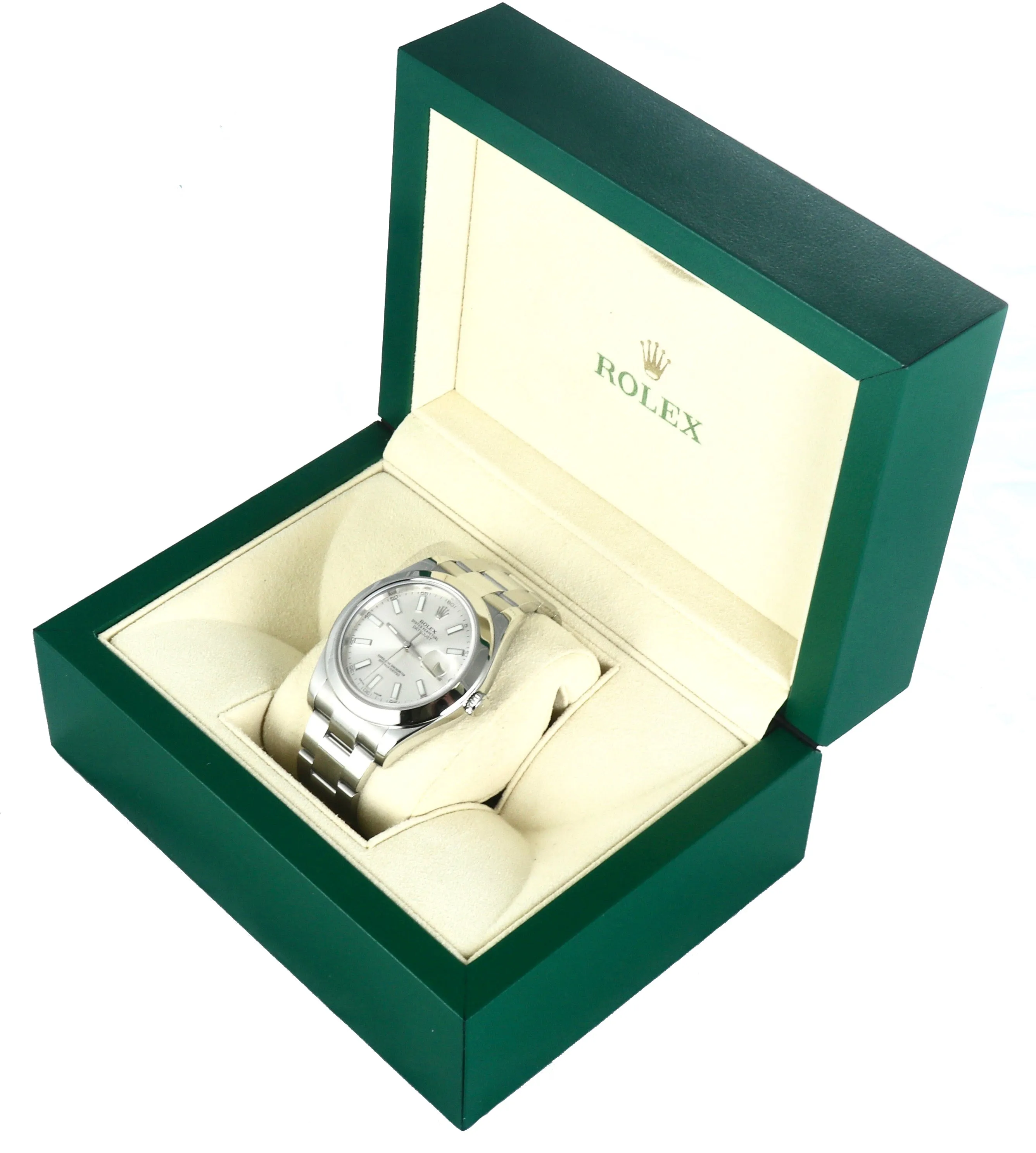 MINT 2016 Rolex DateJust II 41mm 116300 Silver Smooth Stainless Oyster Watch