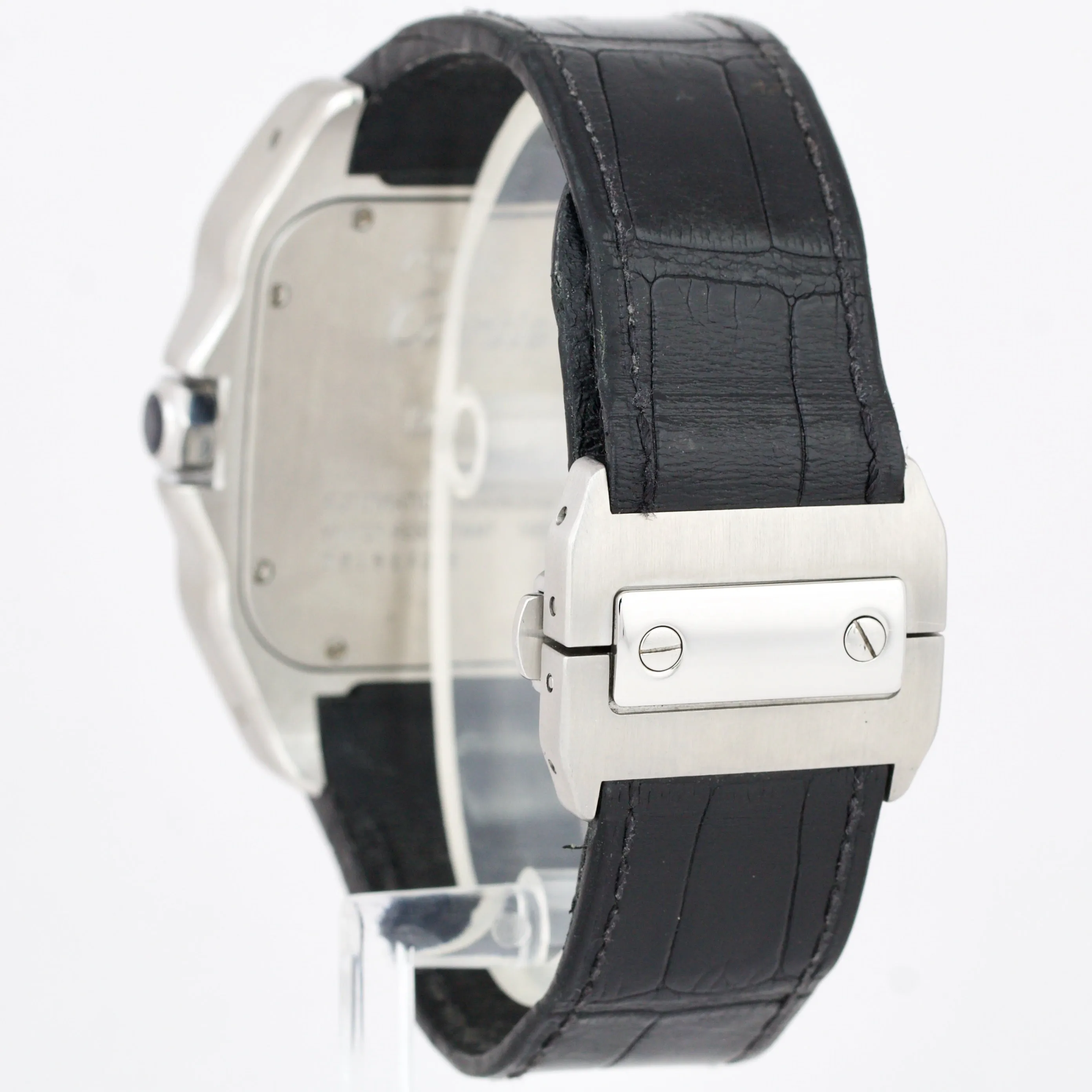 MINT Cartier Santos 100 XL 38mm Stainless Steel White Watch 2656 / W20073X8