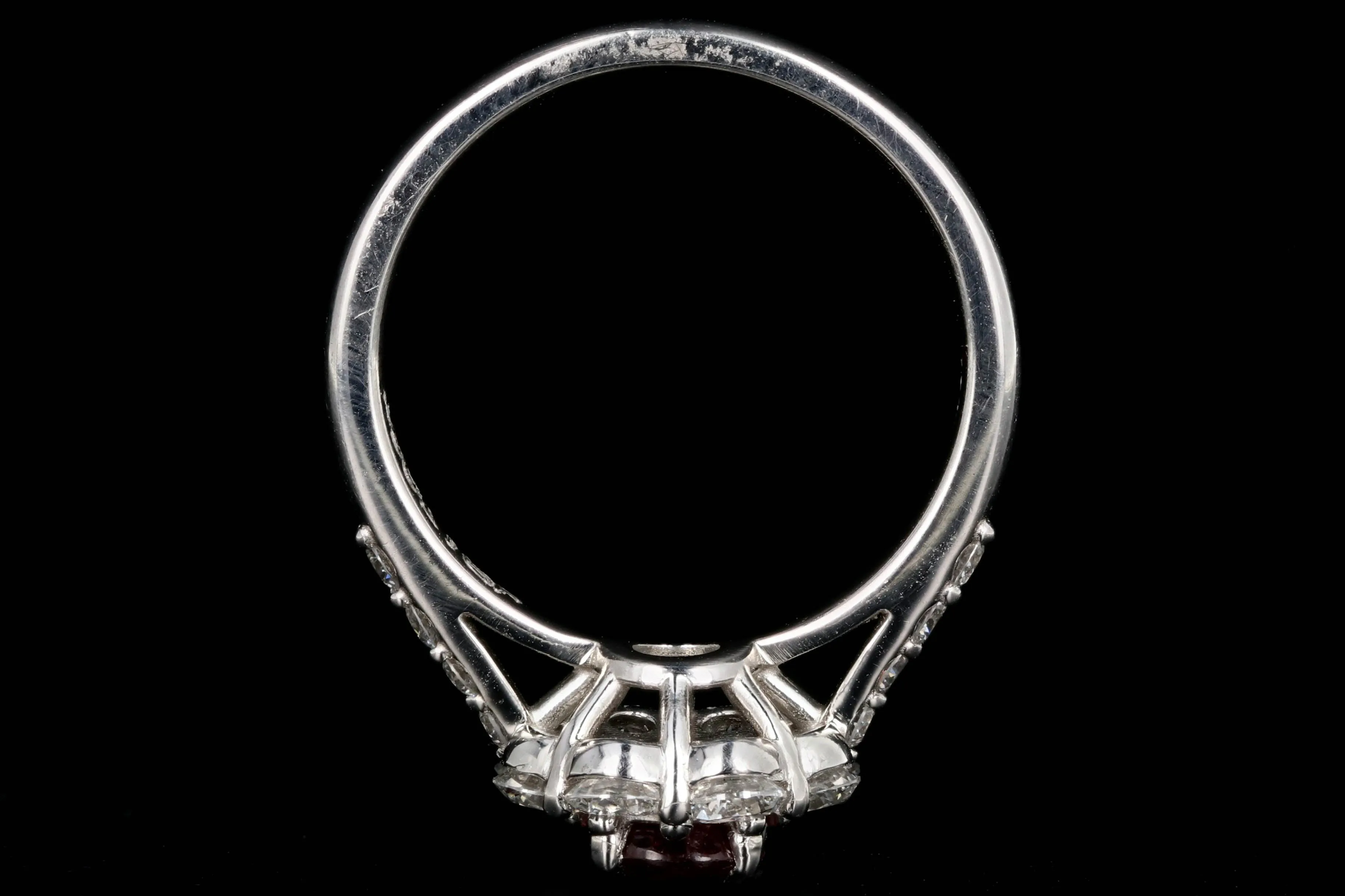Modern Platinum 1.01 Carat Natural No Heat Ruby and 1 Carat Round Brilliant Diamond Ring GIA Certified