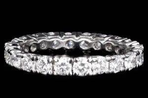 Modern Platinum 2.10 Carat Round Brilliant Cut Diamond Eternity Band