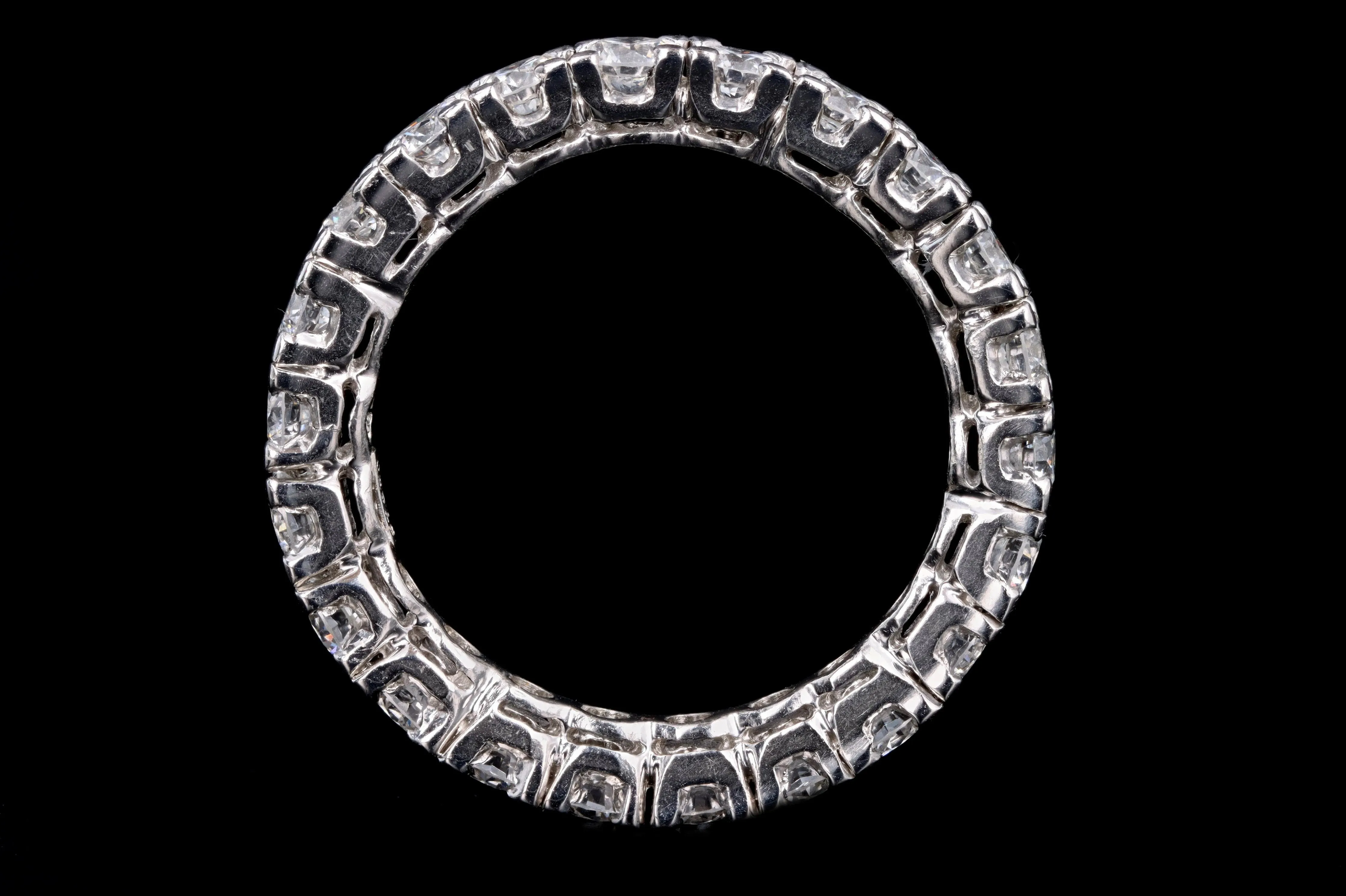 Modern Platinum 2.10 Carat Round Brilliant Cut Diamond Eternity Band
