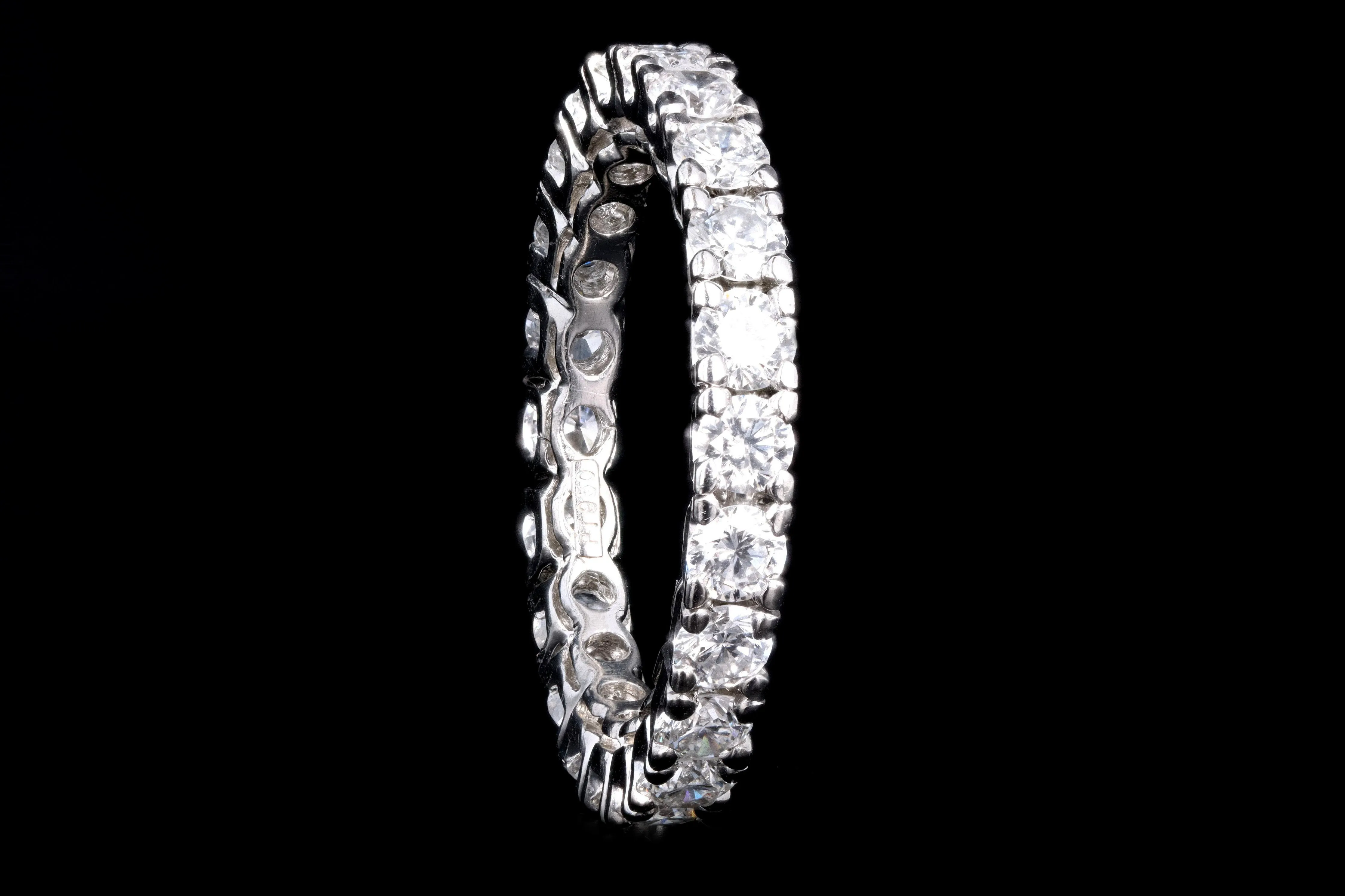 Modern Platinum 2.10 Carat Round Brilliant Cut Diamond Eternity Band