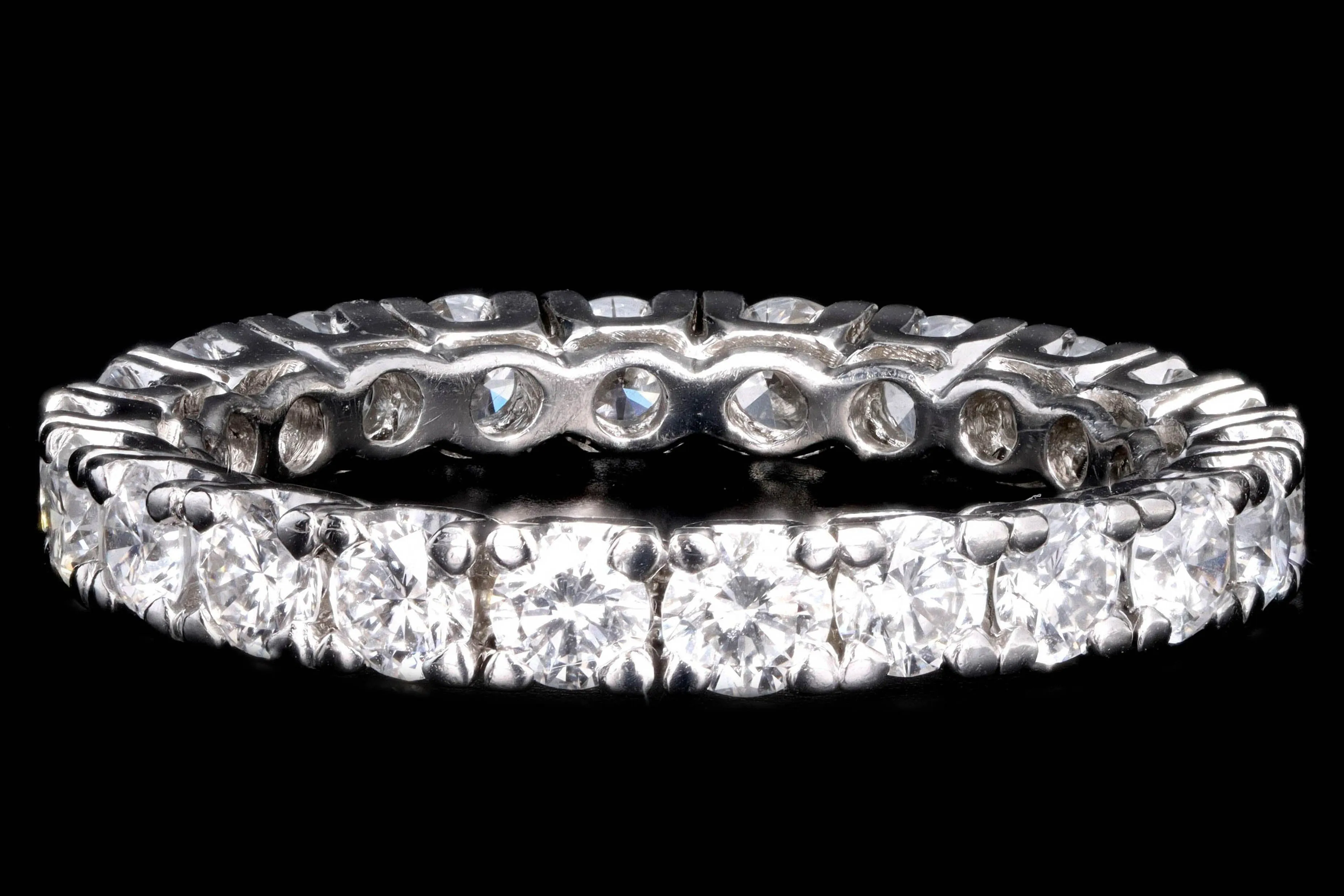 Modern Platinum 2.10 Carat Round Brilliant Cut Diamond Eternity Band