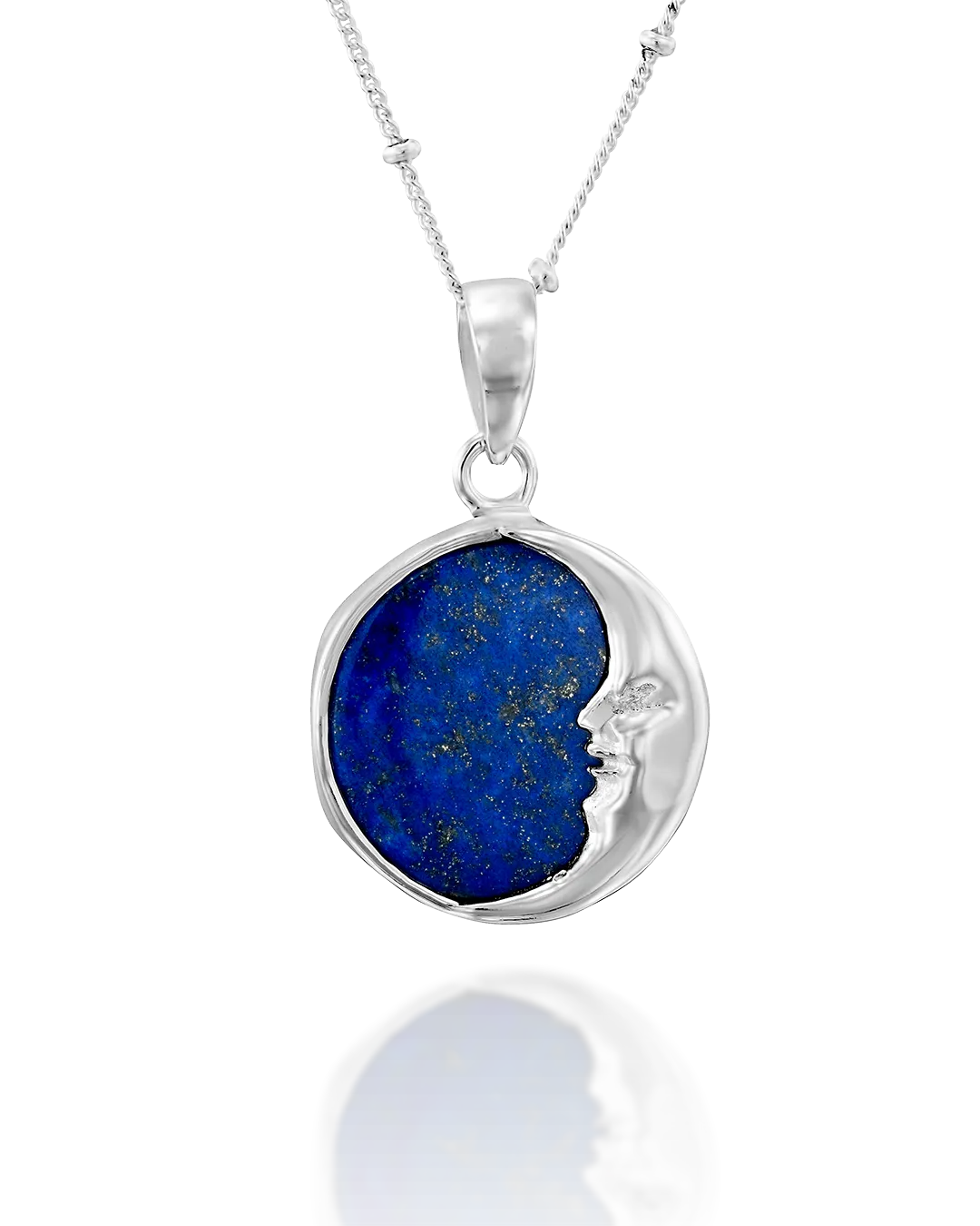 Moon Phase Lapis Necklace