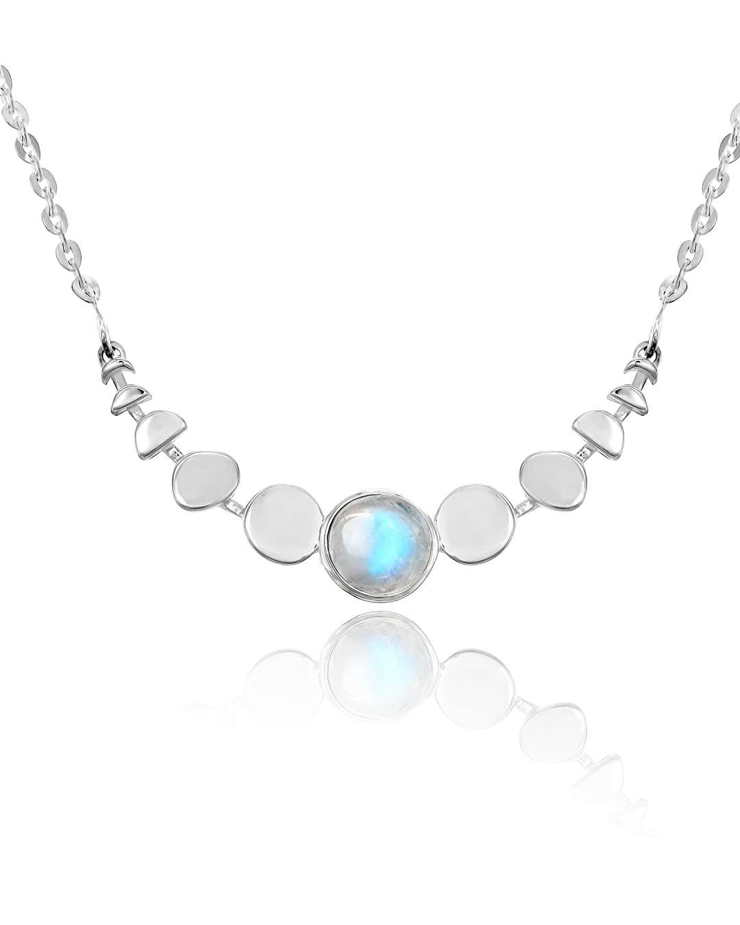 Moon Phase Moonstone Necklace