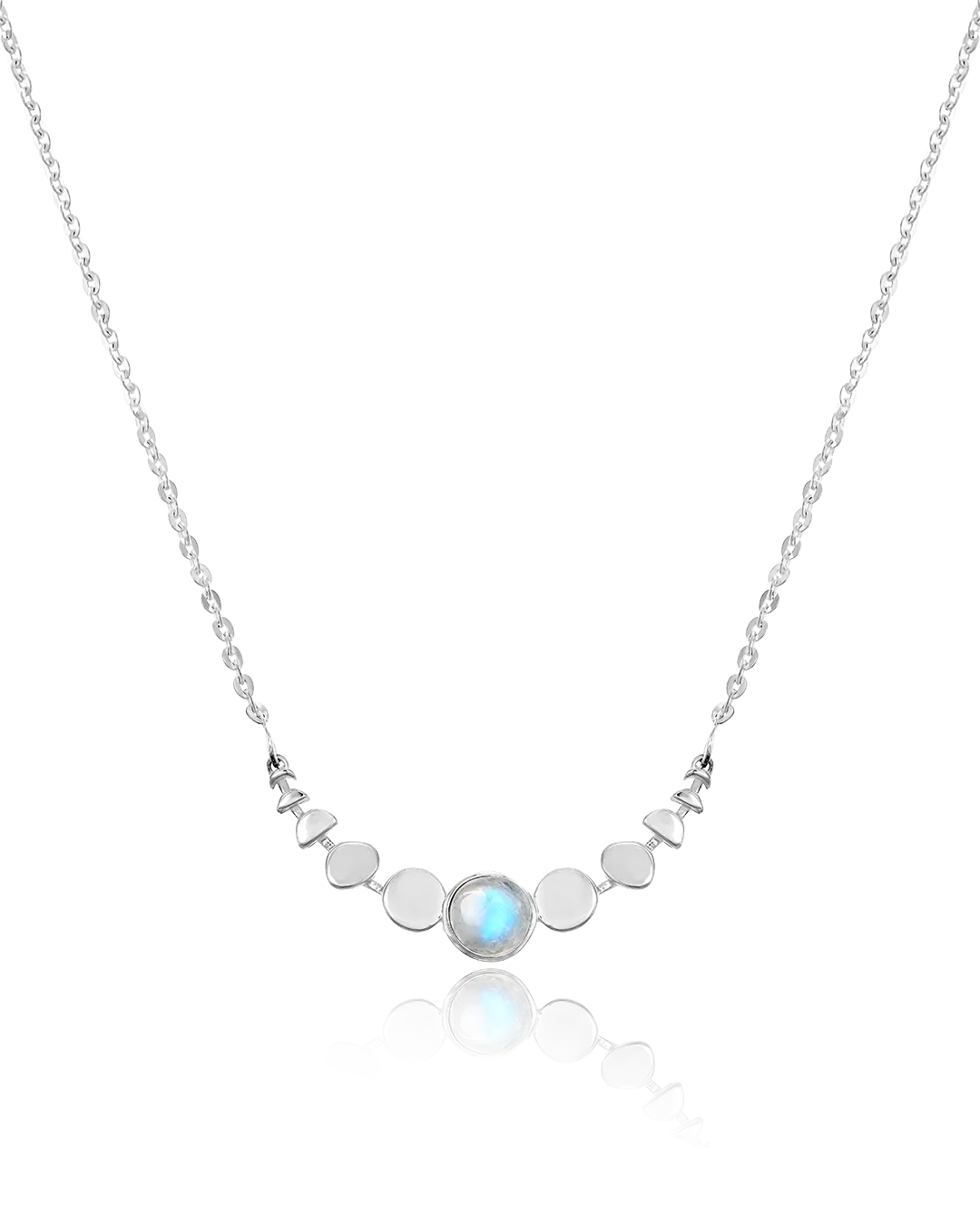 Moon Phase Moonstone Necklace