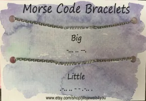 Morse Code Bracelet- Big Little Set
