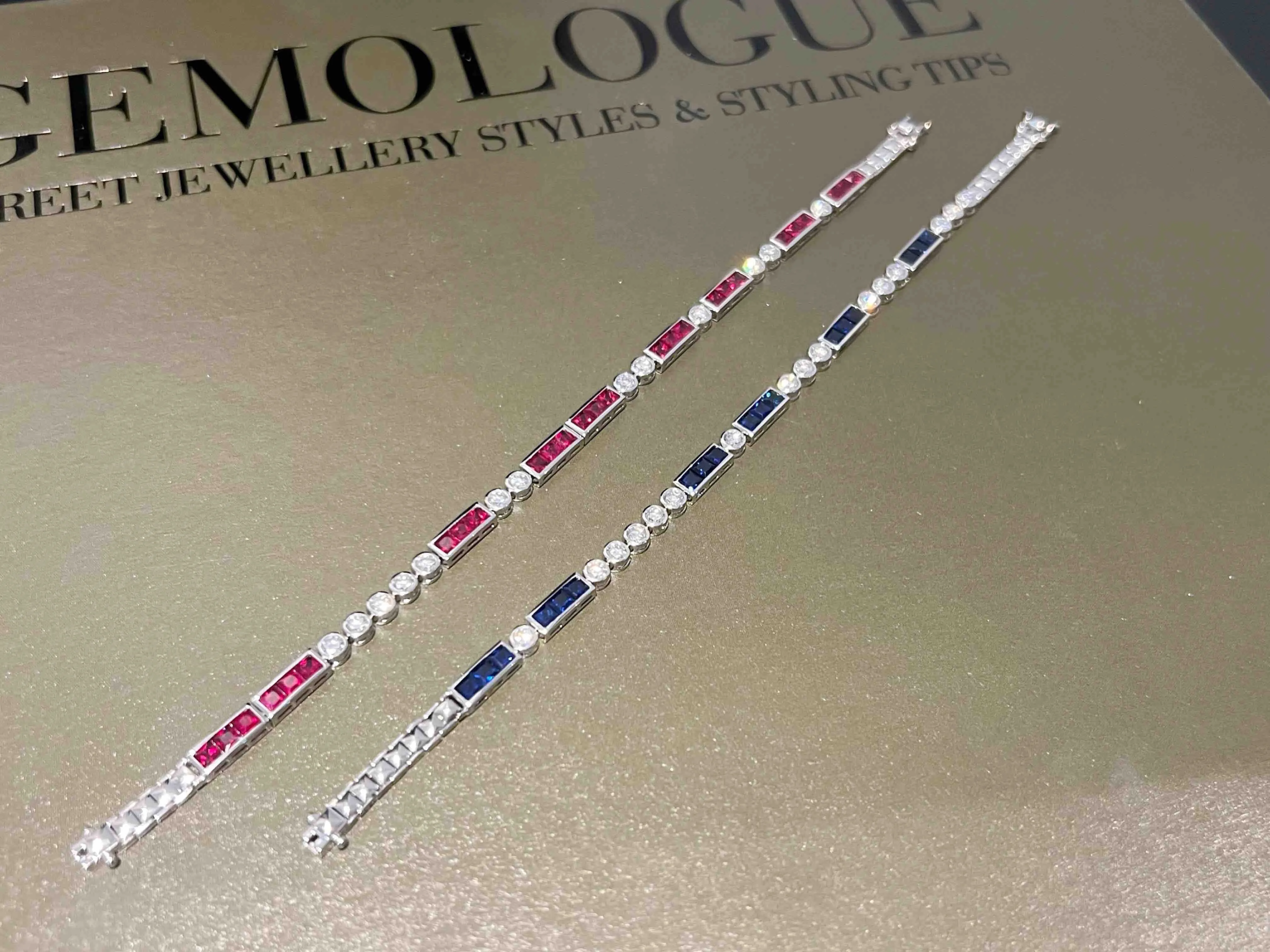 「Morse Code」“C’est la vie” Sapphire Diamond bracelet