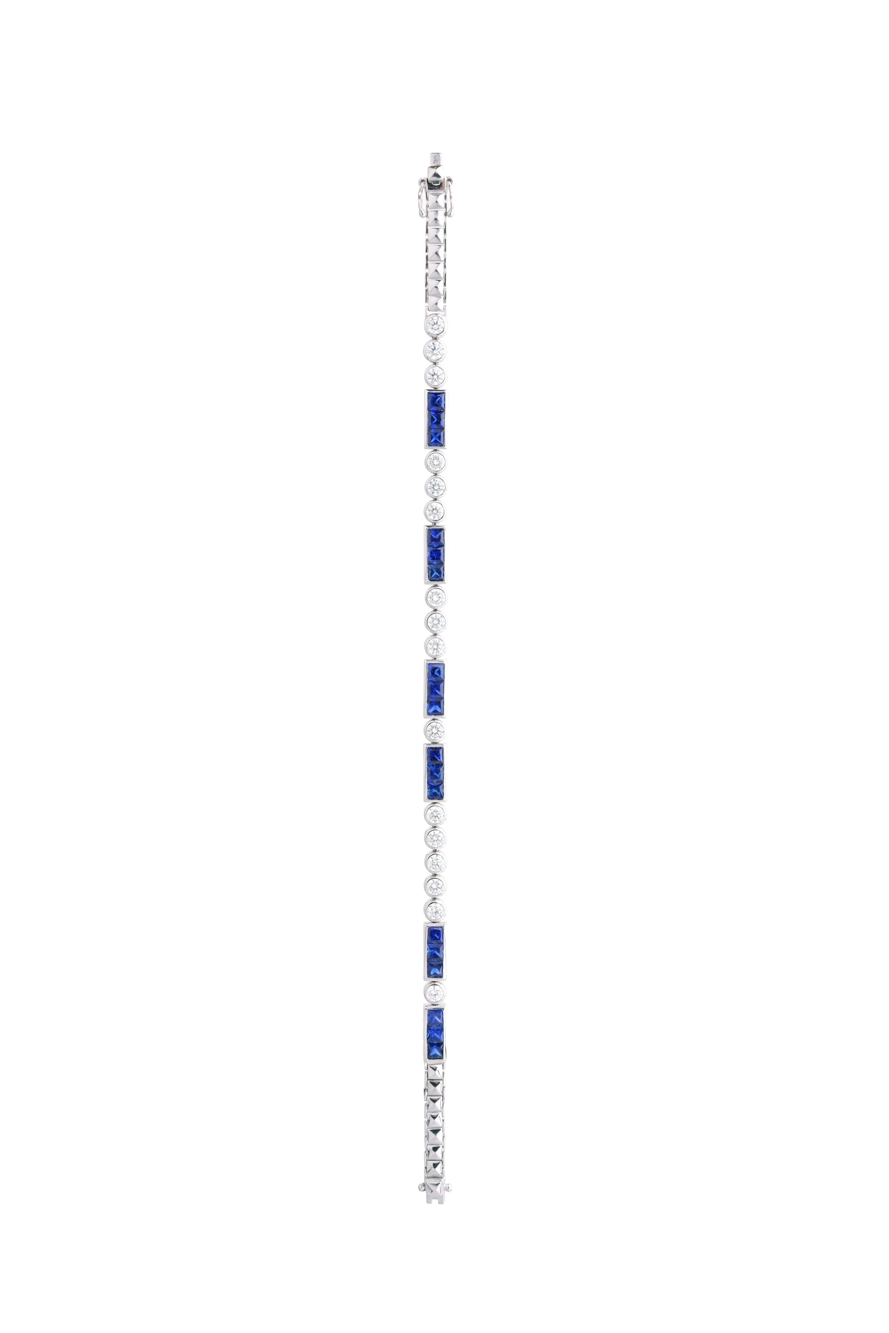 「Morse Code」“C’est la vie” Sapphire Diamond bracelet