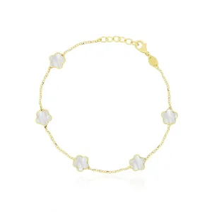 Mother of Pearl Flower Bracelet