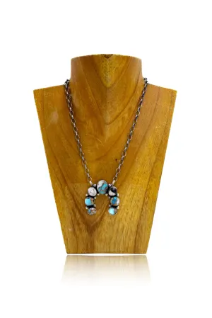 Naja Necklace - Kingman Turquoise & White Buffalo