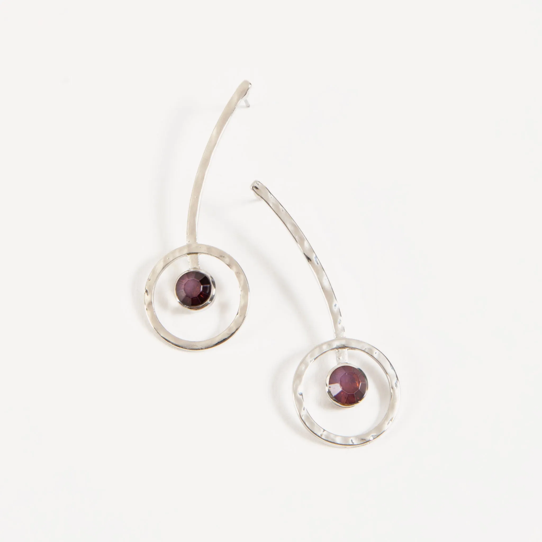 Natasha Crystal Hoop Drop Earrings