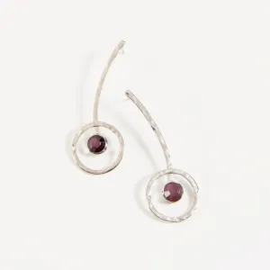 Natasha Crystal Hoop Drop Earrings