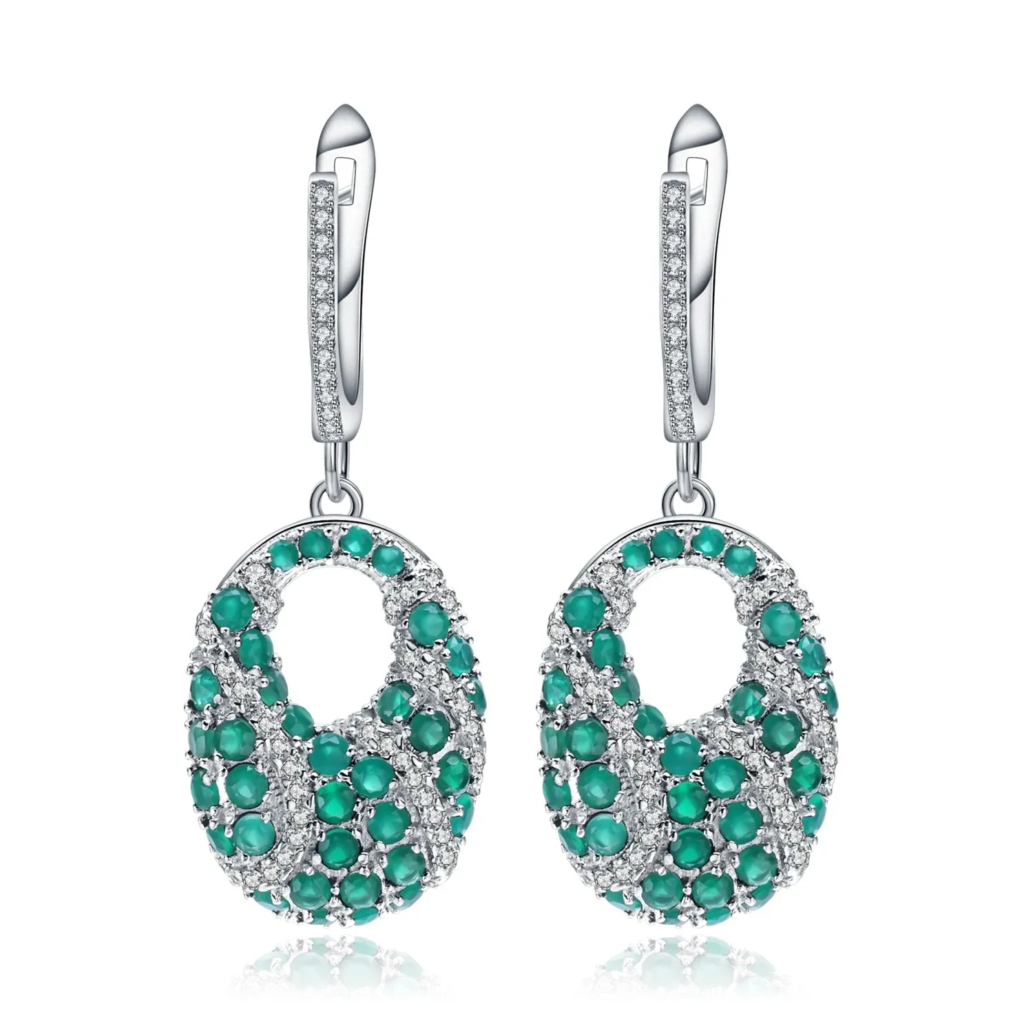 Natural Blue Sapphire Drop Earrings – 925 Sterling Silver Vintage Fine Jewelry