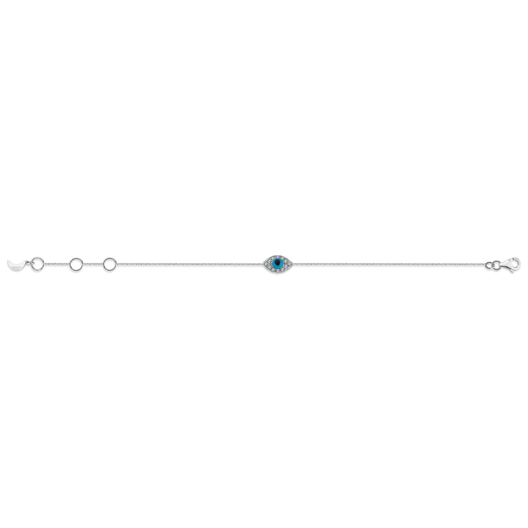 NAZAR EYE SHAPED PAVE CHAIN BRACELET