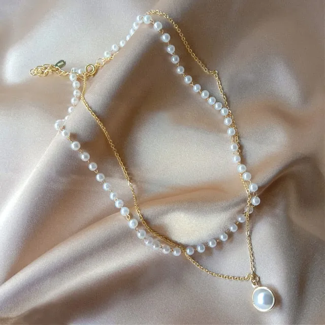 New Fashion Pearl Choker Necklace