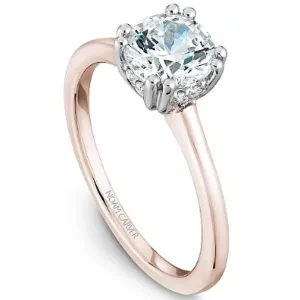 Noam Carver Hidden Halo Solitaire Double Prong Engagement Ring