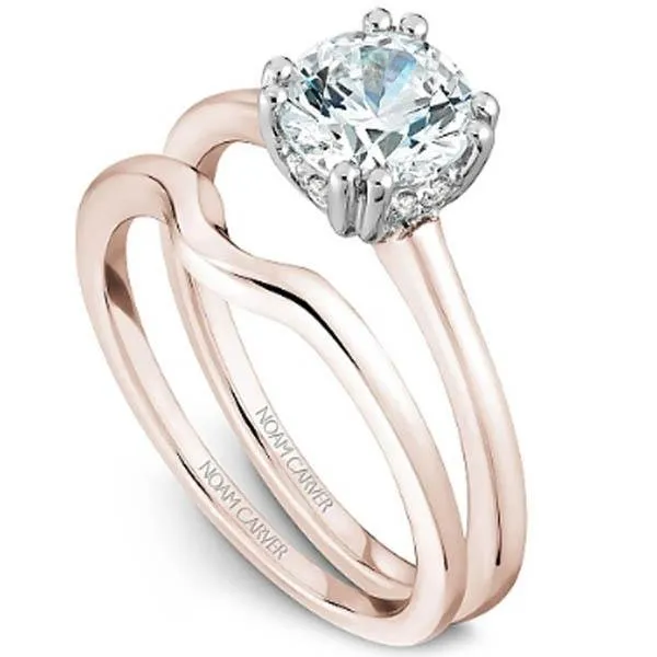 Noam Carver Hidden Halo Solitaire Double Prong Engagement Ring